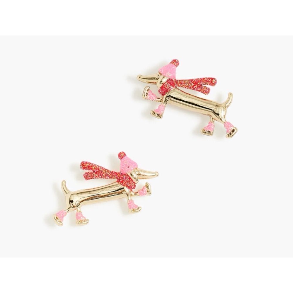J. Crew Winter Dogs Stud Earrings ~New with Tags